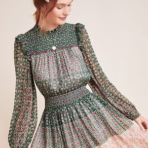 NWT Anthropologie Rhiannon Floral Mini Dress XS